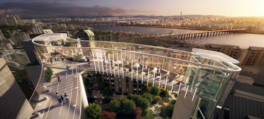 아크로 한남 카운티 스카이브릿지.   <대림산업 제공>